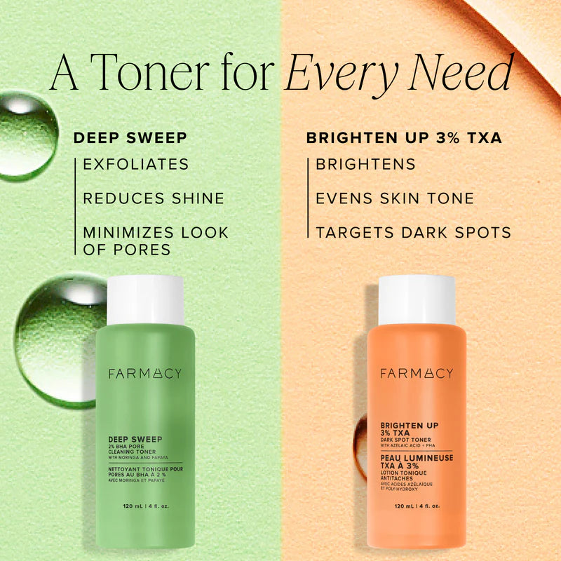Farmacy Mini/Travel Size Deep Sweep 2% BHA Pore Cleaning Toner with Moringa + Papaya