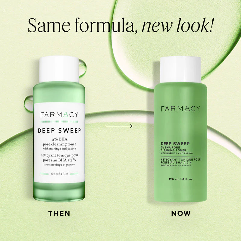Farmacy Mini/Travel Size Deep Sweep 2% BHA Pore Cleaning Toner with Moringa + Papaya