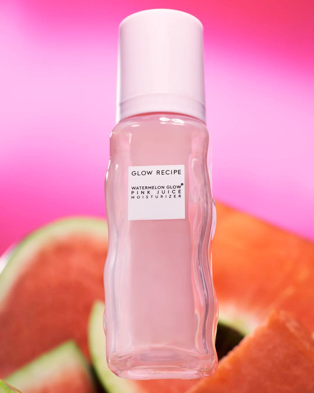Crema humectante rellenable sin aceite Glow Recipe en tamaño mini o de viaje con jugo de sandía rosa