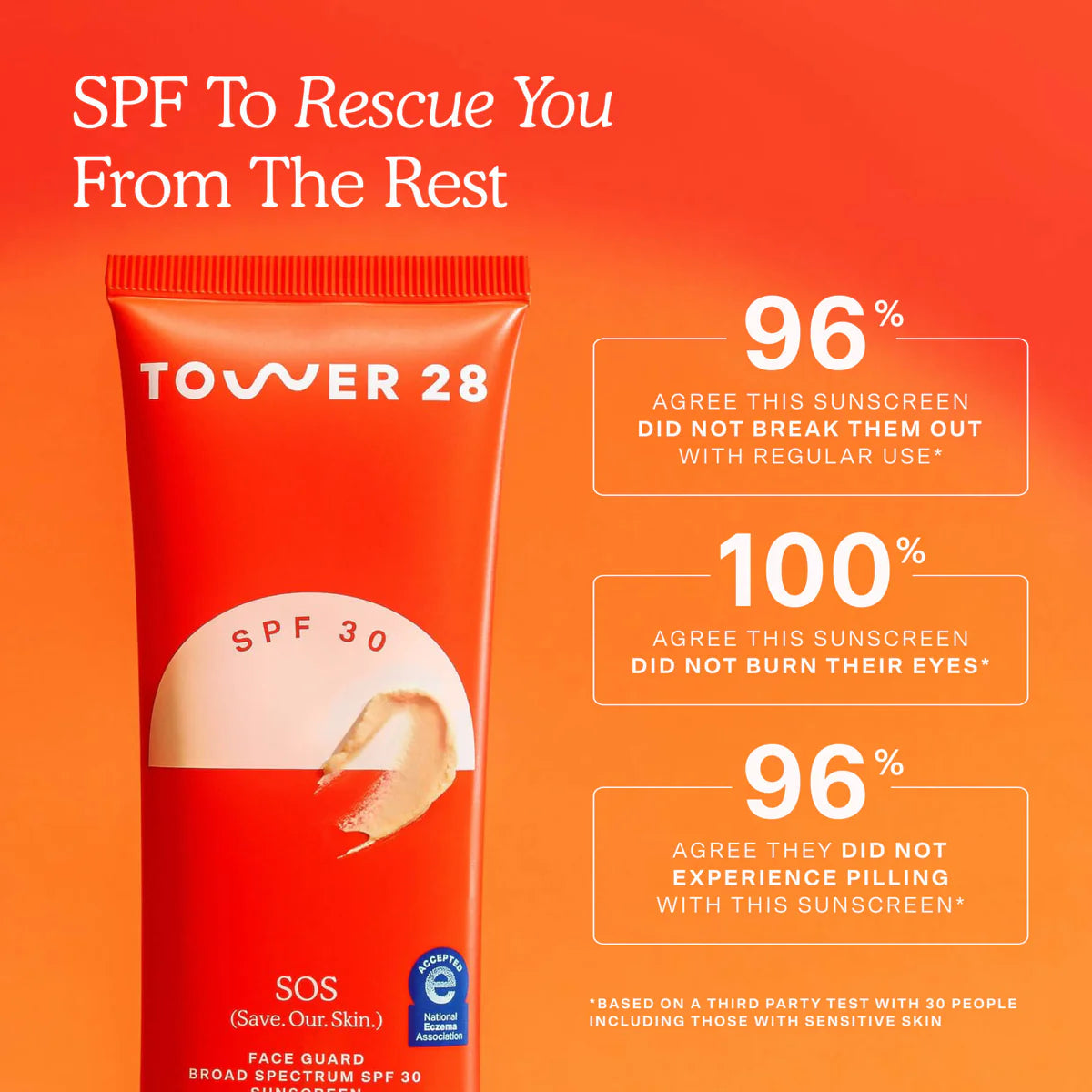 Tower 28 Beauty Mini/Travel Size SOS FaceGuard SPF 30 Mineral Sunscreen