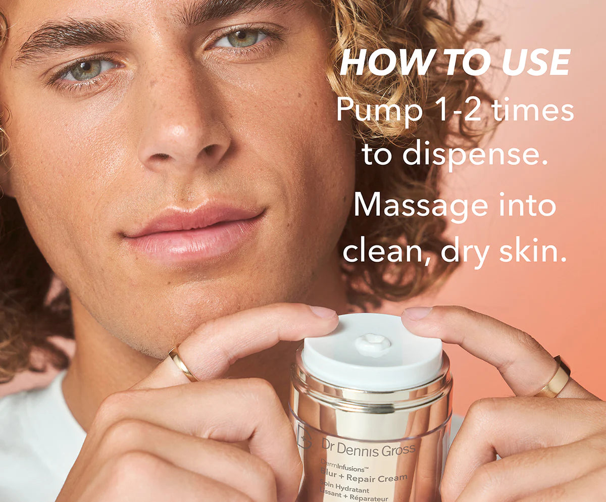 Dr. Dennis Gross Skincare Mini/Travel Size DermInfusions™ Blur + Repair Cream with Hyaluronic Acid and Peptides
