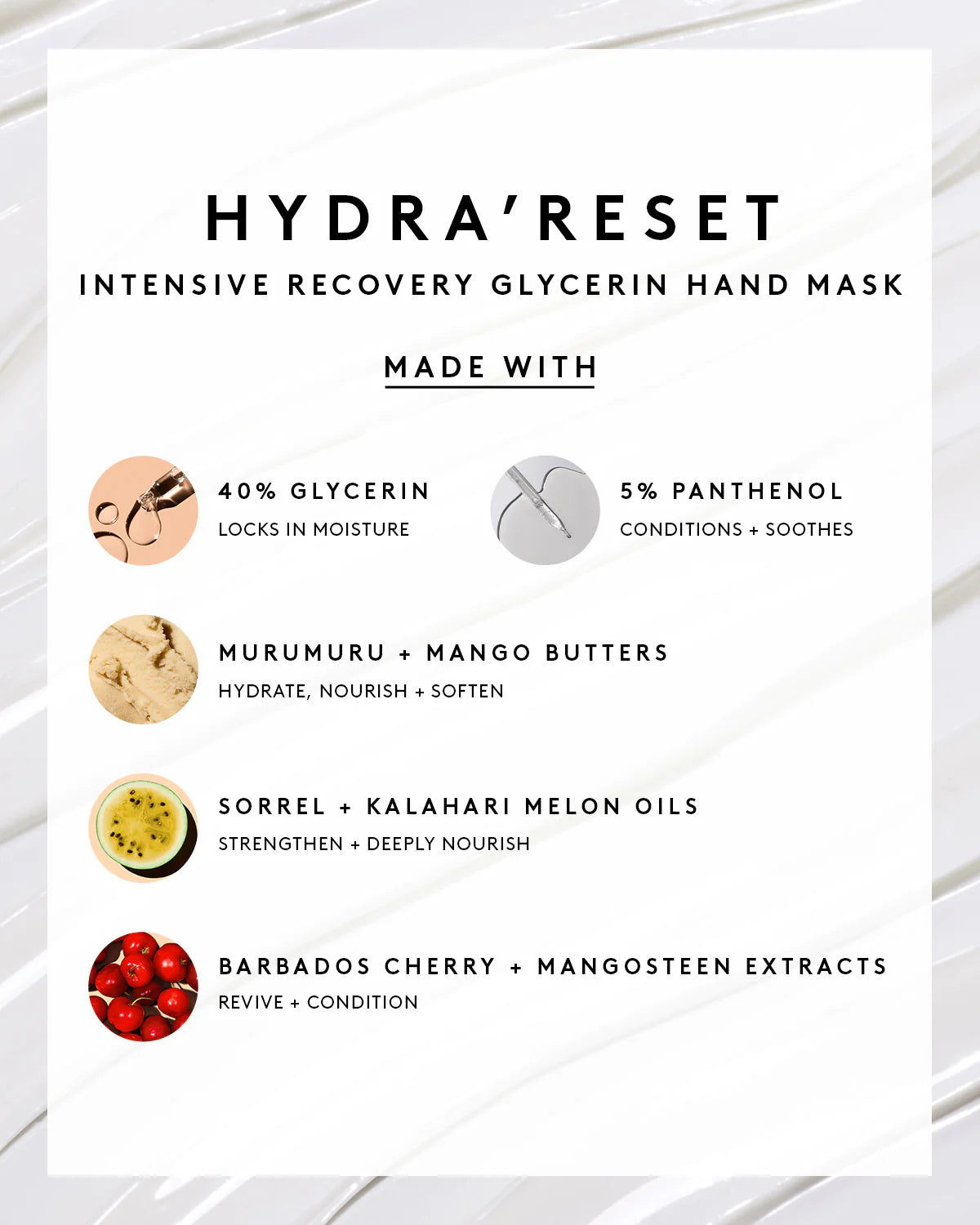 Mascarilla de manos con glicerina de recuperación intensiva Hydra'Reset de Fenty Skin en tamaño mini/de viaje