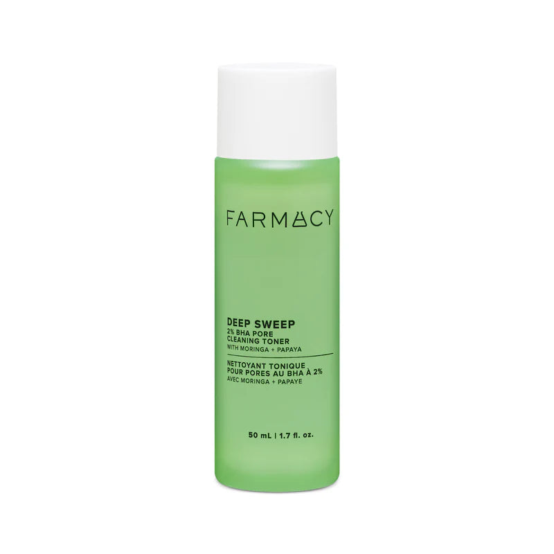 Farmacy Mini/Travel Size Deep Sweep 2% BHA Pore Cleaning Toner with Moringa + Papaya