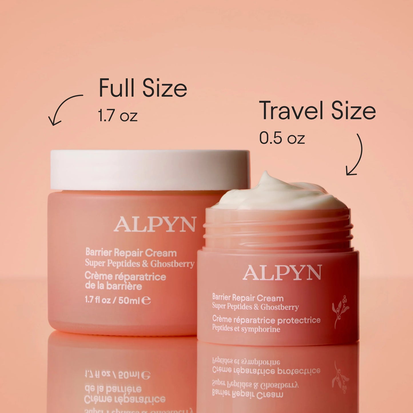 Alpyn Beauty Mini/Travel Size Super Peptide & Ghostberry Moisturizer for Eczema, Barrier and Wrinkle Repair