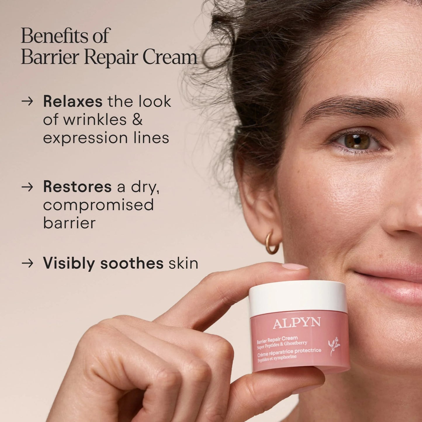 Alpyn Beauty Mini/Travel Size Super Peptide & Ghostberry Moisturizer for Eczema, Barrier and Wrinkle Repair