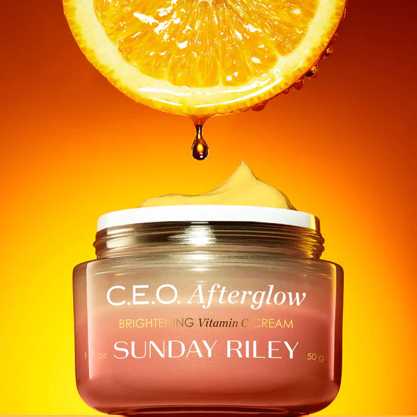 Crema en gel iluminadora con vitamina C CEO Afterglow en tamaño mini o de viaje de Sunday Riley