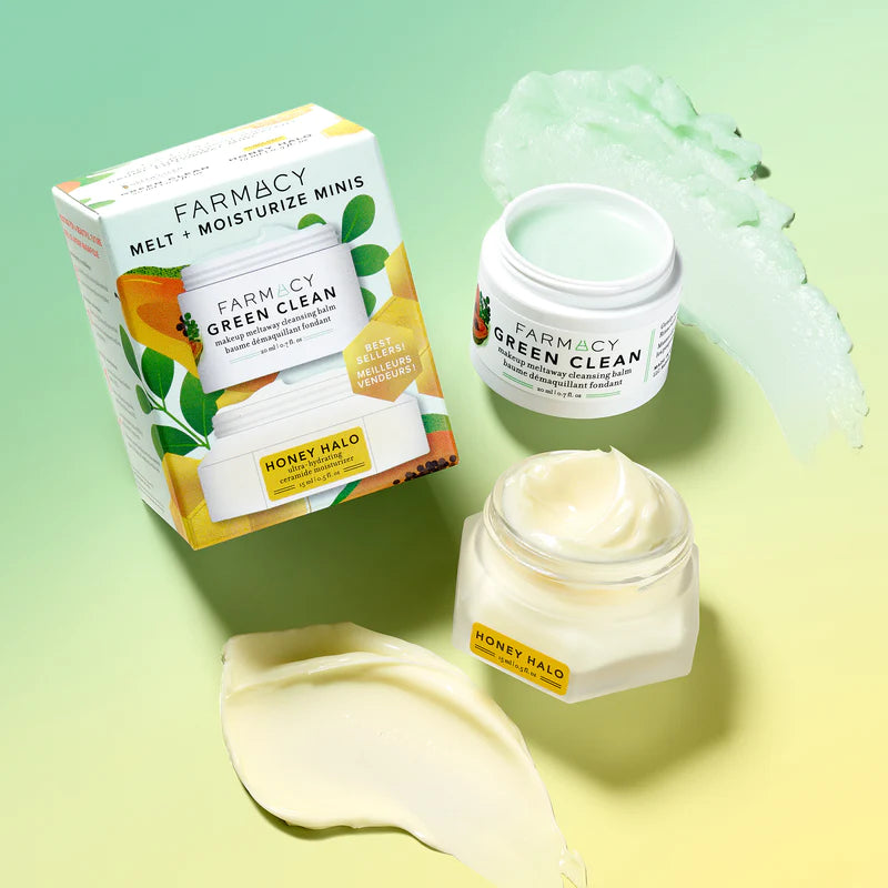 Dúo de tamaño mini/de viaje Melt + Moisturize de Farmacy