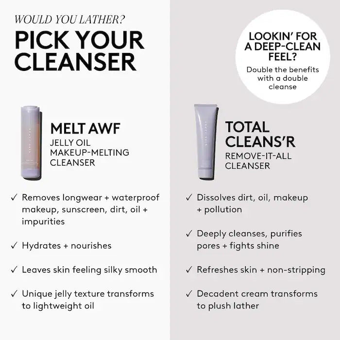 Limpiador Total Cleans'r Remove-It-All de Fenty Skin en tamaño mini/de viaje con cereza de Barbados