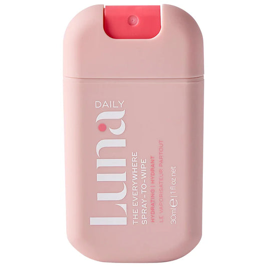 Luna Daily The Hydrating Everywhere Spray-To-Wipe Tamaño Mini/Viaje - Con Prebióticos, Vitaminas C y E, Omegas 3 y 6