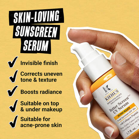 Kiehl's Since 1851 Mini/Travel Size Better Screen™ UV Serum SPF 50+ Facial Sunscreen with Collagen Peptide