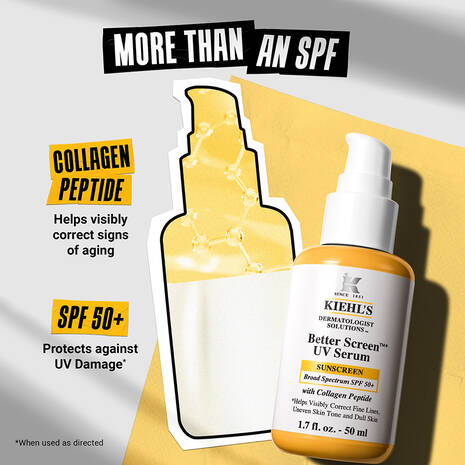 Kiehl's Since 1851 Mini/Travel Size Better Screen™ UV Serum SPF 50+ Facial Sunscreen with Collagen Peptide