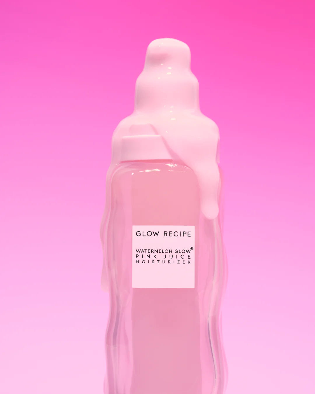 Crema humectante rellenable sin aceite Glow Recipe en tamaño mini o de viaje con jugo de sandía rosa