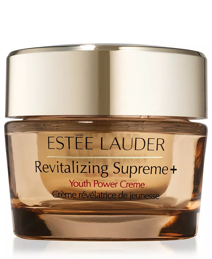 Crema humectante revitalizante Supreme+ Youth Power de Estée Lauder en tamaño mini/de viaje con ácido hialurónico