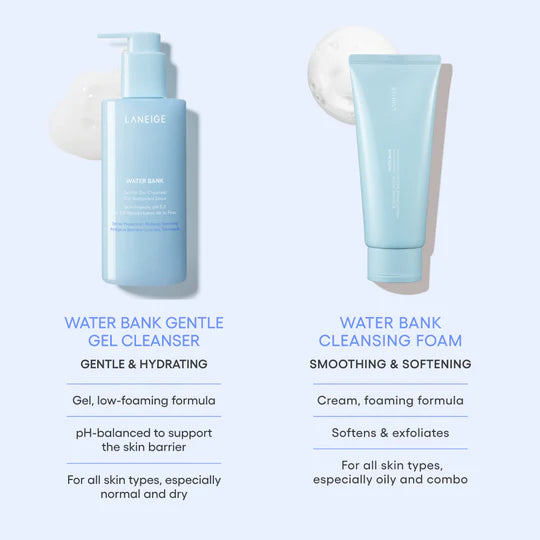 LANEIGE Mini/Travel Size Water Bank Gentle Gel Cleanser with Hyaluronic Acid