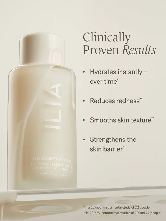 Ilia Mini/Travel Size The Base Face Milk Essence & Lightweight Moisturizer with Hyaluronic Acid