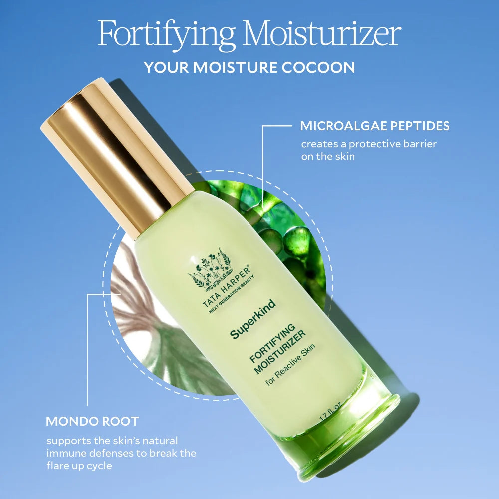 Tata Harper Mini/Travel Size Superkind Fortifying Moisturizer for Skin Barrier Repair with Peptides and Hyaluronic Acid