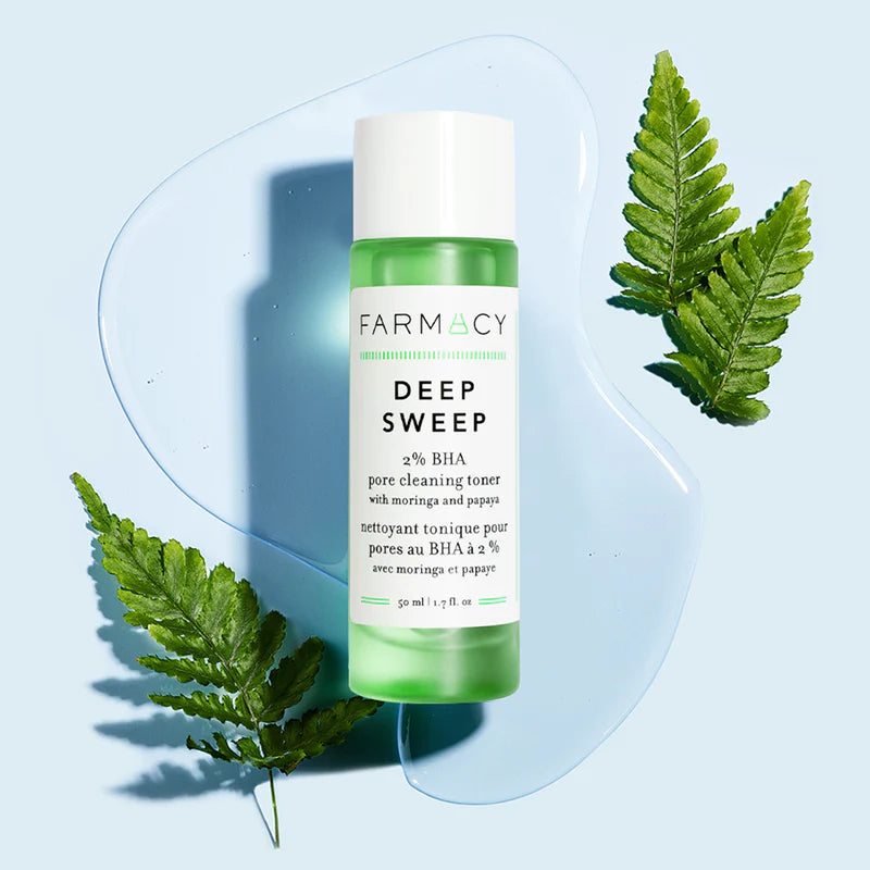 Farmacy Mini/Travel Size Deep Sweep 2% BHA Pore Cleaning Toner with Moringa + Papaya