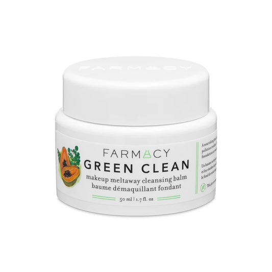 Bálsamo limpiador Meltaway de Green Clean Makeup en tamaño mini, de viaje y de prueba de Farmacy