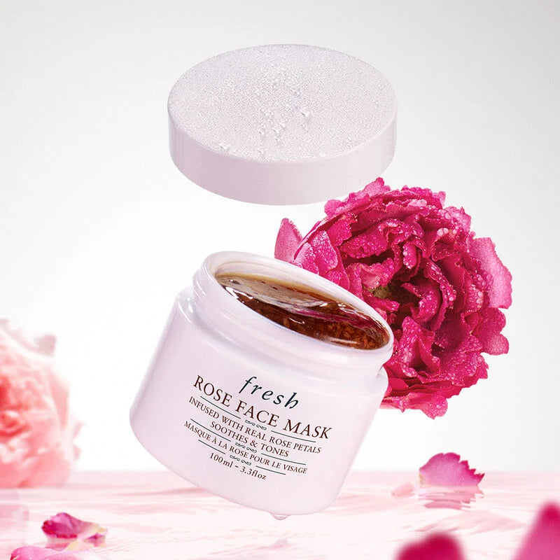 Mascarilla facial fresca de rosas en tamaño mini o de viaje