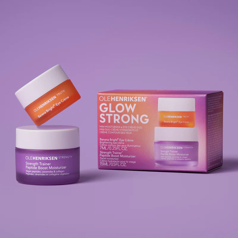 Duo de crema hidratante y crema para ojos Glow Strong en tamaño mini/de viaje de OLEHENRIKSEN