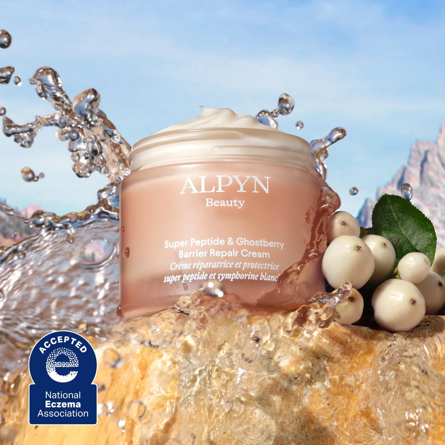 Crema hidratante Super Peptide &amp; Ghostberry de tamaño mini/de viaje de Alpyn Beauty para reparar el eczema, las barreras y las arrugas