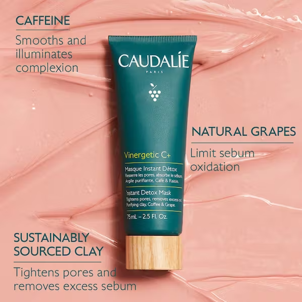 Mascarilla desintoxicante instantánea minimizadora de poros en tamaño mini/de viaje de Caudalie