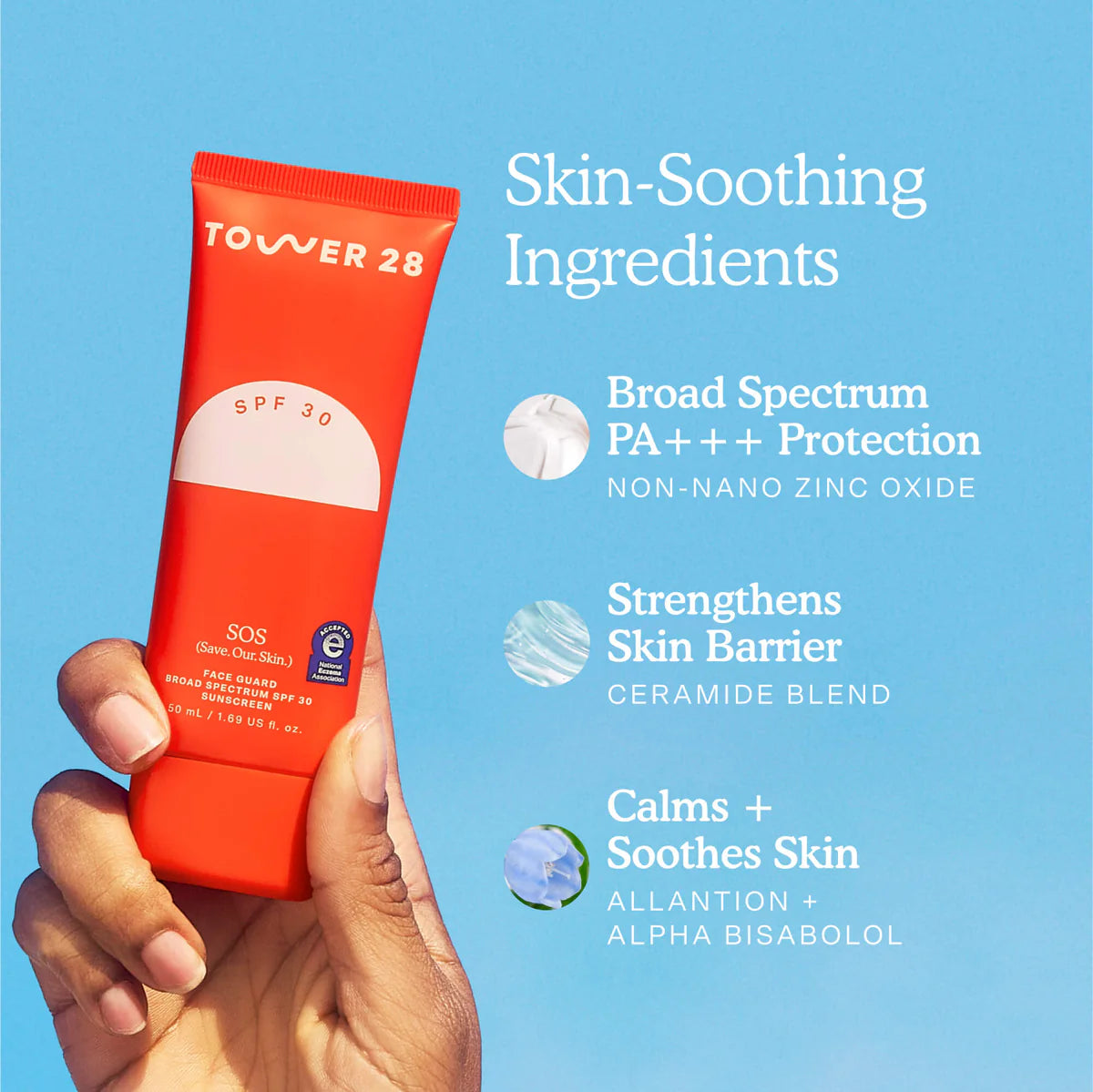 Tower 28 Beauty  Mini/Travel Size SOS FaceGuard SPF 30 Mineral Sunscreen