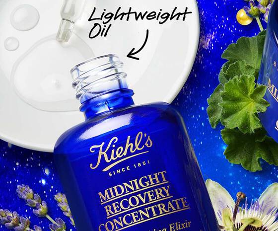 Kiehl's Since 1851 Mini/Travel Size Midnight Recovery Concentrate Moisturizing Face Oil Serum