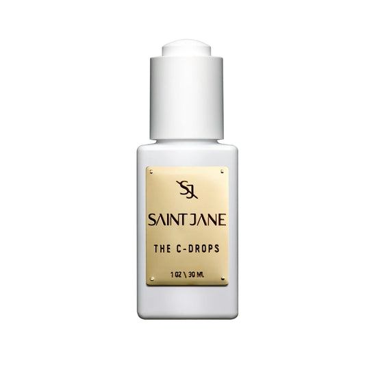 Gotas iluminadoras con vitamina C en tamaño mini o de viaje de Saint Jane Beauty: suero iluminador con una mezcla de vitamina C al 20 %