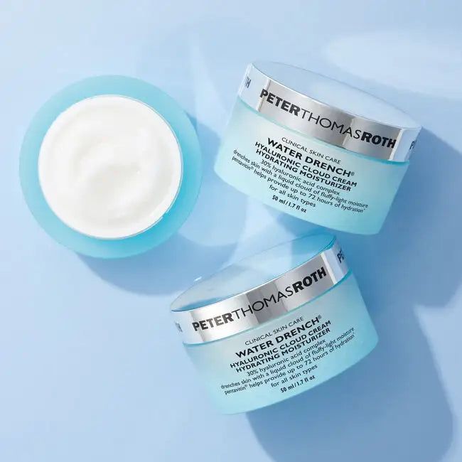 Crema hidratante en nube con ácido hialurónico Water Drench de Peter Thomas Roth, tamaño mini o de viaje