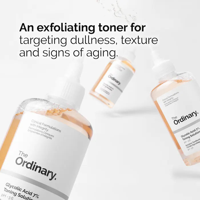 Tónico exfoliante con ácido glicólico al 7 % en tamaño mini/de viaje de The Ordinary