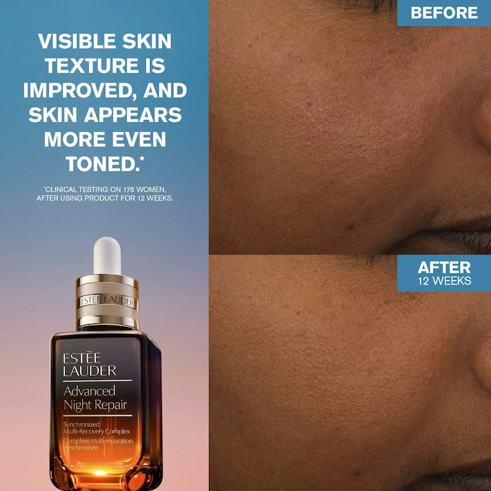 Sérum complejo de recuperación múltiple Mini Advanced Night Repair de Estée Lauder con ácido hialurónico