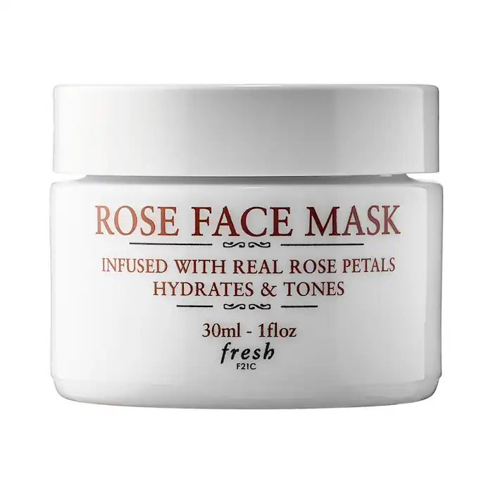 Mascarilla facial fresca de rosas en tamaño mini o de viaje