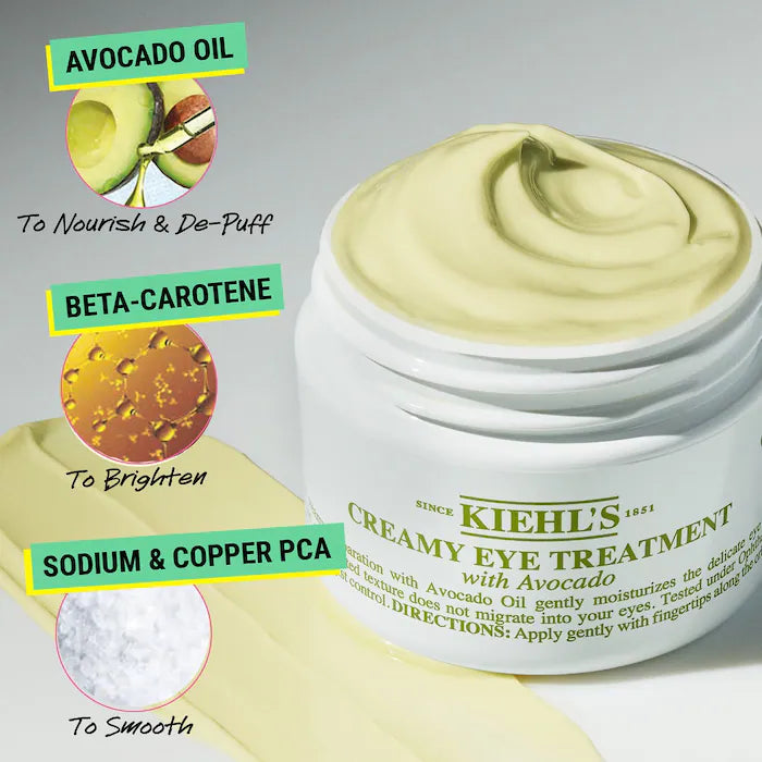 Tratamiento cremoso para ojos con aguacate en tamaño mini o de viaje de Kiehl's Since 1851