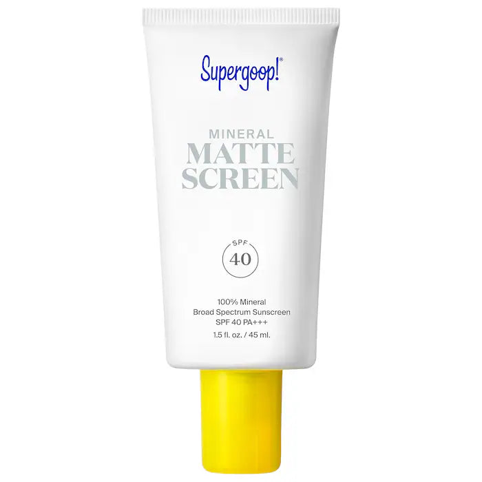 Protector solar mineral mate Supergoop! en tamaño pequeño o de viaje con FPS 40, 100 %