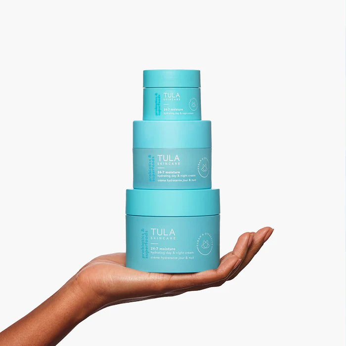 Crema hidratante de día y de noche 24-7 Moisture en tamaño mini/de viaje de TULA Skincare