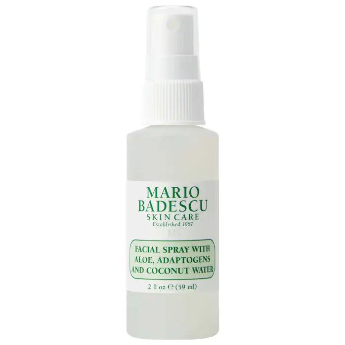 Spray facial Mario Badescu en tamaño mini/de viaje con adaptógenos de aloe y agua de coco