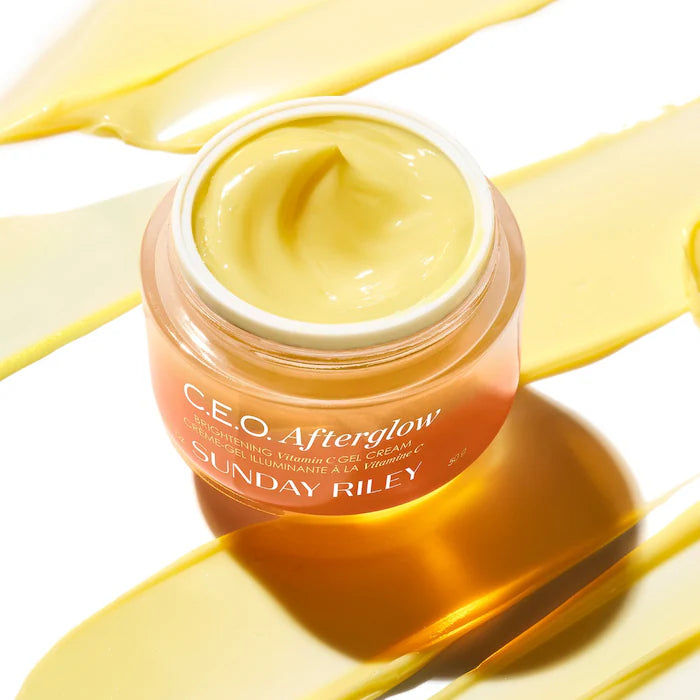 Crema en gel iluminadora con vitamina C CEO Afterglow en tamaño mini o de viaje de Sunday Riley