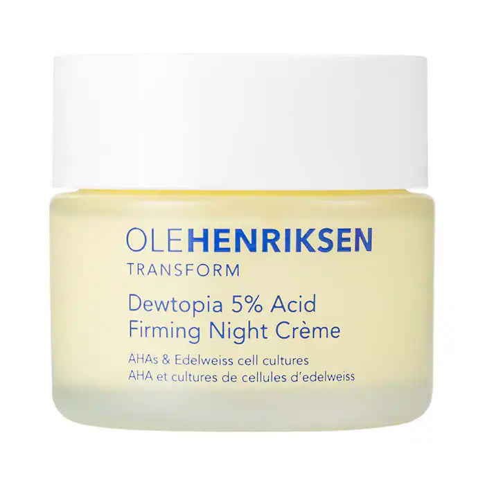 Crema de noche reafirmante Dewtopia 5 % AHA en tamaño mini/de viaje de OLEHENRIKSEN