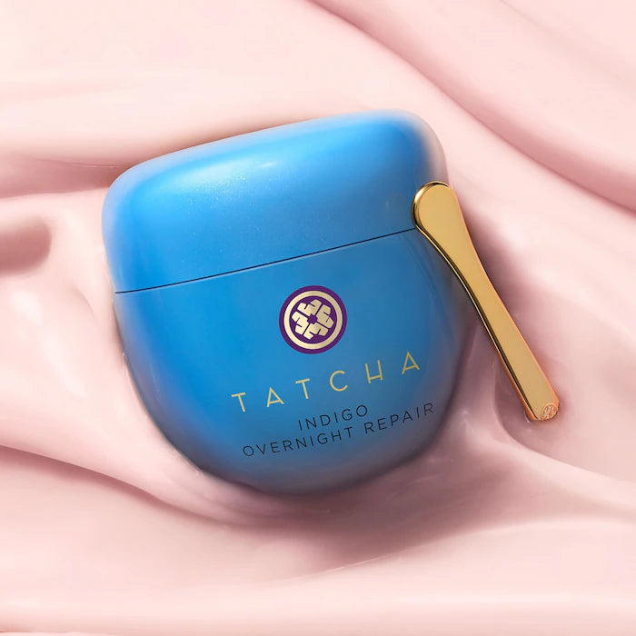 Suero reparador nocturno Tatcha Indigo en crema tamaño mini o de viaje