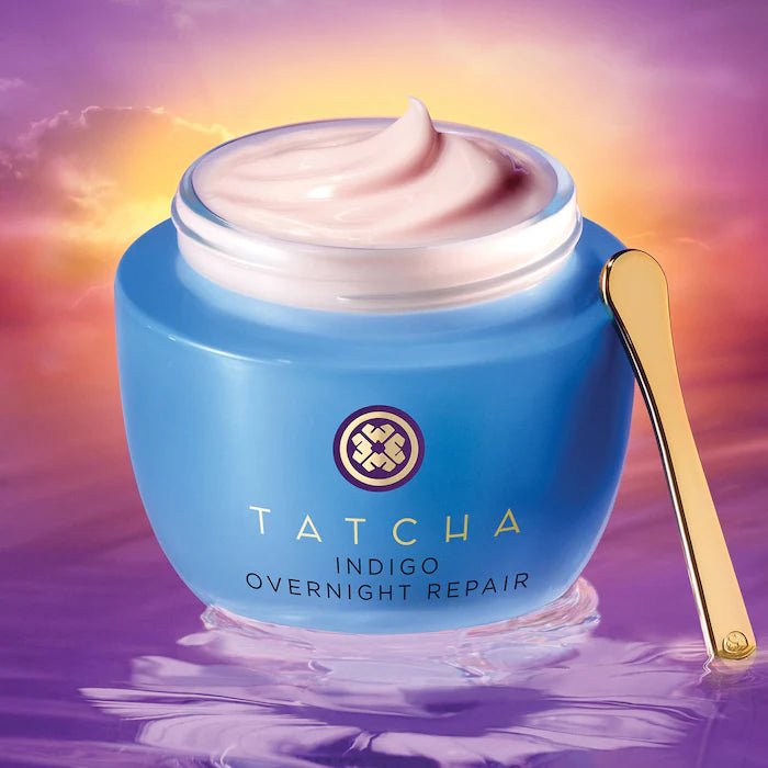 Suero reparador nocturno Tatcha Indigo en crema tamaño mini o de viaje