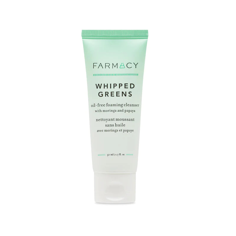 Farmacy Mini/Travel Size Whipped Greens Oil-Free Foaming Cleanser with Moringa and Papaya