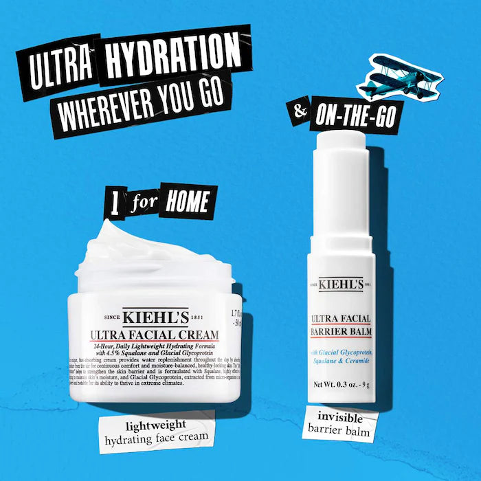 Kiehl's Since 1851 Ultra Facial Refillable Moisturizing Cream with Squalane Ultra Hydration Duo Gift Set