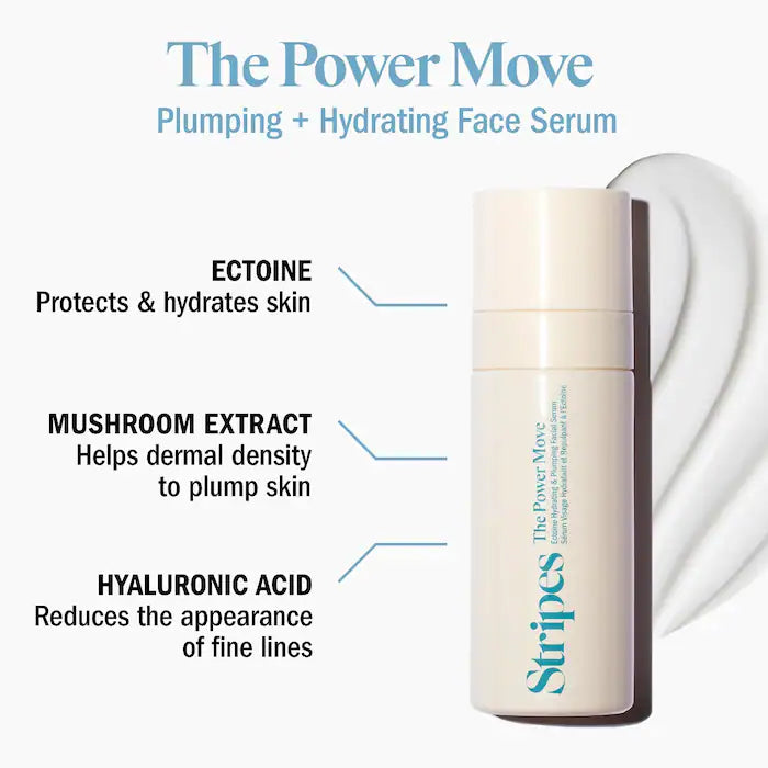 Stripes Mini/Travel Size Power Move Plumping + Hydrating Serum with Hyaluronic Acid