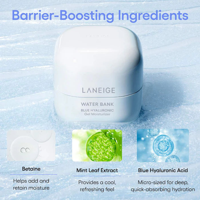 LANEIGE Mini/Travel Size Water Bank Blue Hyaluronic Gel Moisturizer with Mint Extract