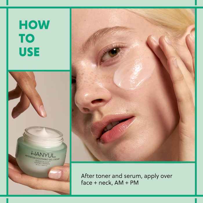 Hanyul Mini/Travel Size Artemisia Soothing Gel Cream Moisturizer with Centella Asiatica and Niacinamide