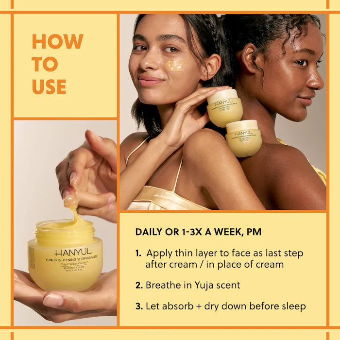 Hanyul Mini/Travel Size Yuja Brightening Sleeping Mask with Vitamin C and Niacinamide
