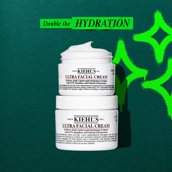 Kiehl's Since 1851 Ultra Facial Refillable Moisturizing Cream with Squalane Ultra Hydration Duo Gift Set
