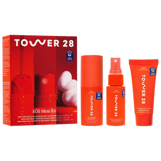 Tower 28 Beauty Mini/Travel Size SOS Skincare Bestsellers Set