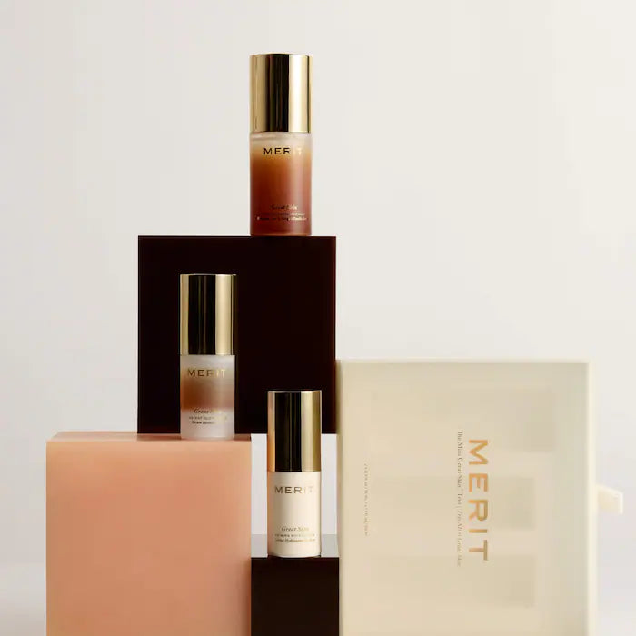 MERIT Mini/Travel Size Great Skin Skincare Essentials Gift Set